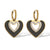 Minimalist Heart Geometric Titanium Steel Drop Earrings