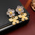 Luxurious Butterfly Flower Chinese Zodiac Animal Alloy Diamond Inlay Earrings