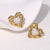 Heart Stainless Steel Electroplating Stud Earrings