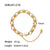 Women IG Style Circle Geometric Stainless Steel 18K Gold Plated Bracelets