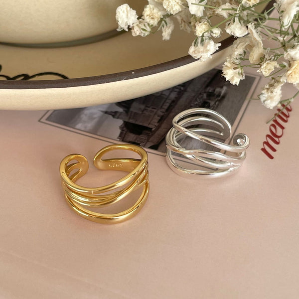 925 Sterling Silver Women IG Style Knot Silver Silver Plating Rings