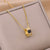 Cartoon Droplet Titanium Steel 18K Gold Plated Necklaces