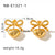 Women Minimalist Bowknot Heart Bowknot Stainless Steel Electroplating Earrings