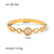 IG Style Circle Irregular Heart Tennis / Diamond Line Stainless Steel Zircon Inlay Bangles