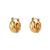 Fashion Ellipse Geometric Stainless Steel 18K Gold Plated Earrings