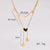 Minimalist Asymmetrical Tassel Bowknot Stainless Steel Electroplating Necklaces