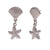 Fashion Fan-Shape Geometric Stainless Steel Electroplating Stud Earrings