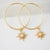 Vintage Retro Gypsophila Moon Star Copper Electroplating Earrings