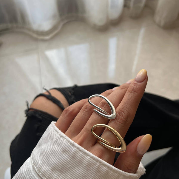 IG Style Irregular Stainless Steel Electroplating Rings