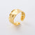 Retro Unisex Vintage Stripe Geometric Stainless Steel Electroplating Rings