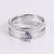 Moderate Luxury Stainless Steel Diamond Inlay Rings