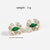 Korean Letter Copper Electroplating Stud Earrings