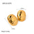 IG Style Heart Geometric Stainless Steel 18K Gold Plated Earrings