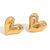 Fashion Heart Stainless Steel Electroplating Stud Earrings