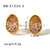 IG Style Irregular Geometric Stainless Steel Electroplating Earrings