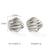 IG Style Textured Geometric Stainless Steel Electroplating Earrings