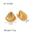 IG Style Shell Geometric Stainless Steel Electroplating Earrings