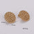 Minimalist Polka Dot Round Geometric U-Shape Stainless Steel Electroplating Stud Earrings