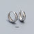 925 Sterling Silver Round Geometric Silver Polishing Stud Earrings