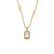 Minimalist Heart Square Geometric Stainless Steel 18K Gold Plated Necklaces