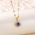 Korean Women Geometric Metal Titanium Steel Diamond Inlay Necklaces