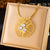 Women Flower Plant Stainless Steel Electroplating Jewelry Sets