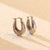 925 Sterling Silver Circle Geometric U-Shape Silver Electroplating Earrings