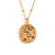 Fashion Round Geometric Stainless Steel 18K Gold Plated Necklaces