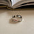 925 Sterling Silver Women Korean Smile Silver Silver Plating Rings