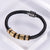 Retro Men Vintage Metal Leather Bangles