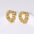 Luxurious Irregular Stainless Steel Electroplating Stud Earrings