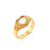 Women Heart Stainless Steel 18K Gold Plated Rings