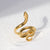 Women Minimalist Stripe Ellipse Leaf Stainless Steel Rings