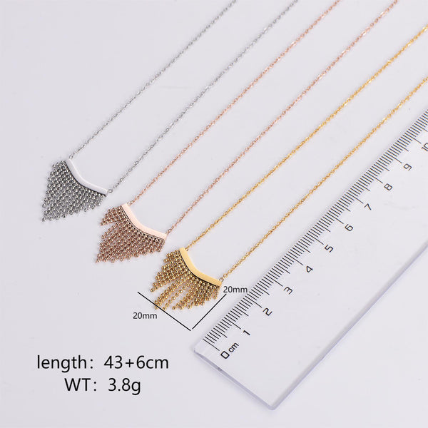 IG Style Tassel Stainless Steel Electroplating Necklaces