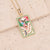 Women Retro Vintage Metal Fruit Copper Zircon Inlay Pendants