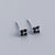 925 Sterling Silver Minimalist Flower Flower Silver Diamond Inlay Stud Earrings