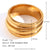 Women Fashion Circle Geometric Stainless Steel 18K Gold Plated Rings