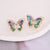 Fashion Butterfly Copper Stud Earrings