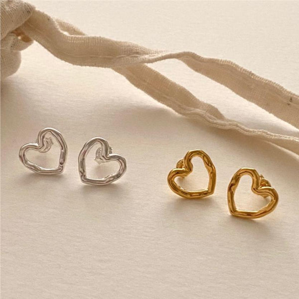 925 Sterling Silver Korean Geometric Text Letter Number Silver Electroplating Stud Earrings