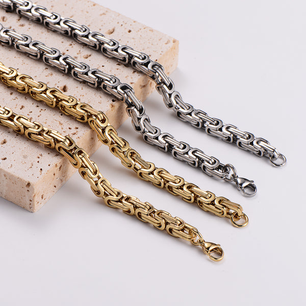 Expressive Stripe Geometric Stainless Steel Electroplating Necklaces