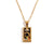 Fashion Quadrilateral Geometric Stainless Steel 18K Gold Plated Necklaces