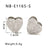 IG Style Heart Tennis / Diamond Line Heart Stainless Steel Electroplating Earrings