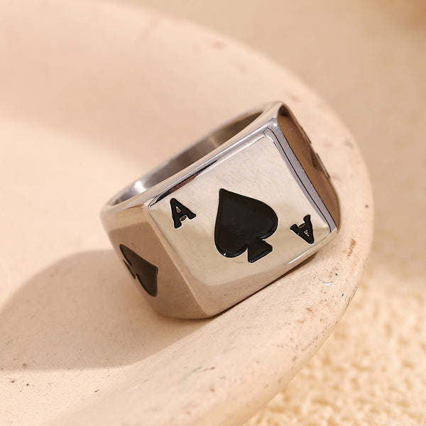 Fashion Circle Geometric Stainless Steel Distressing Rings