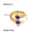 IG Style Octagon Hexagon Quadrilateral Triangle Stripe Round Geometric Titanium Steel 18K Gold Plated Rings