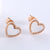 Korean Heart Heart Stainless Steel Electroplating Stud Earrings