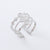 Retro Vintage Women Retro Vintage Geometric Stainless Steel Electroplating Rings