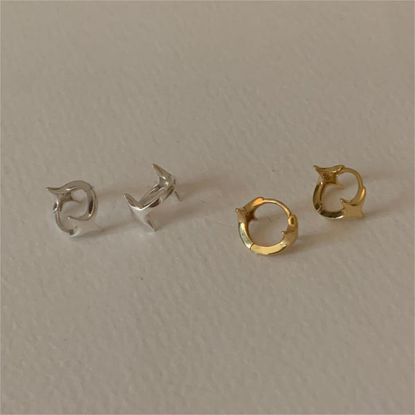 925 Sterling Silver Korean Chamfered Cube Text Letter Number Silver Electroplating Stud Earrings