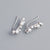 925 Sterling Silver Cute Round Polka Dot Silver Diamond Inlay Stud Earrings