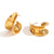 Fashion Circle Geometric Stainless Steel 18K Gold Plated Earrings