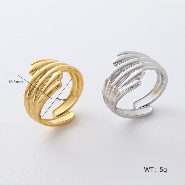 Retro Unisex Vintage Geometric Retro Vintage Geometric Stainless Steel Electroplating Rings